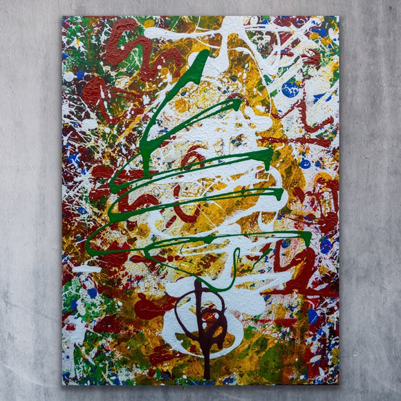 “Tannenbaum Deconstructed”, Acrylic on Canvas, 16x20
