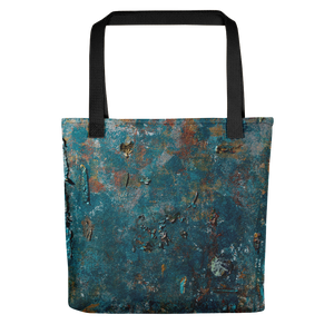 “Fragment of a Rusted Interior Magnified” Tote Bag