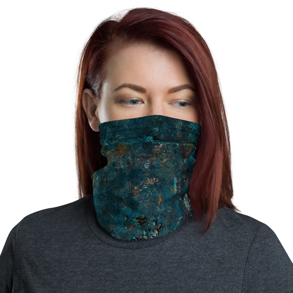 “Fragment of a Rusted Interior Magnified” Neck Gaiter Face Mask