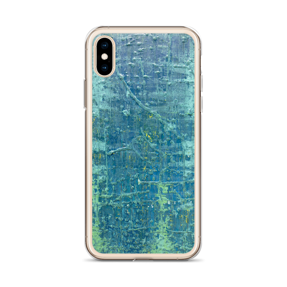 “Aerial View of an Emerald Seascape” Liquid Glitter iPhone Case