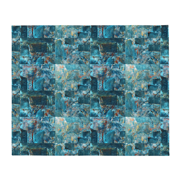 “Emerald Coast of a Fractional Future” Throw Blanket