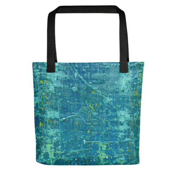 “Aerial View of an Emerald Seascape” Tote Bag
