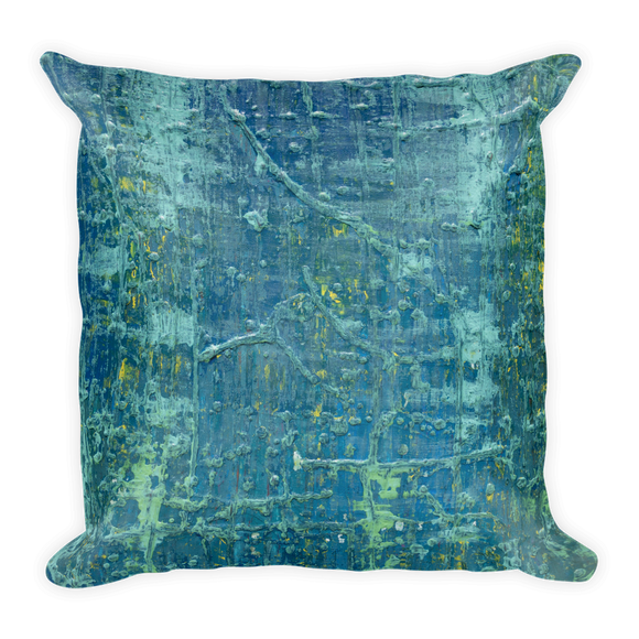 “Aerial View of an Emerald Seascape” Pillow