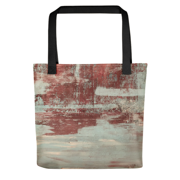 “Red & Blue Concrete #1” Tote Bag