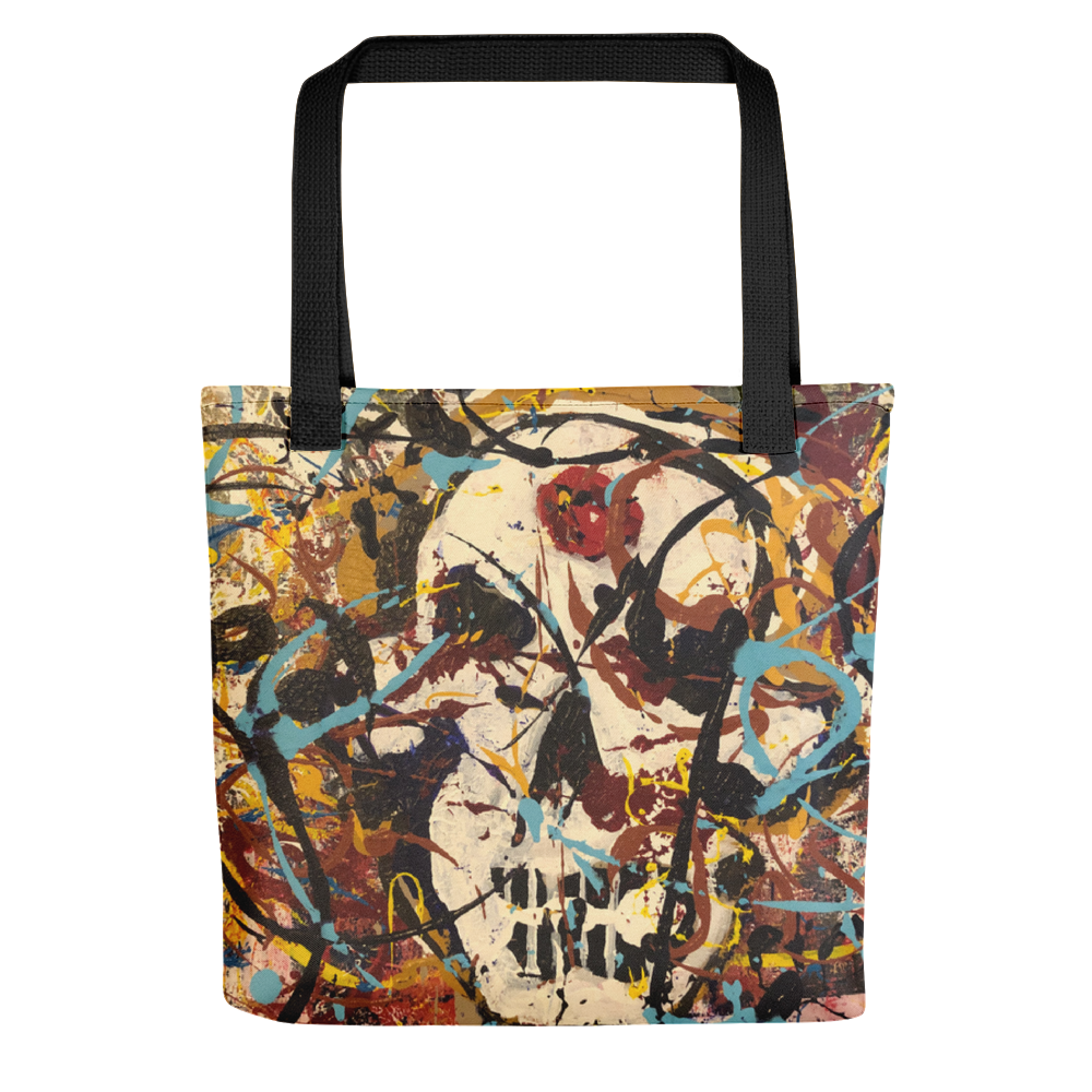 “Silhouette of a Calm Cannibal Just Beneath” Tote Bag