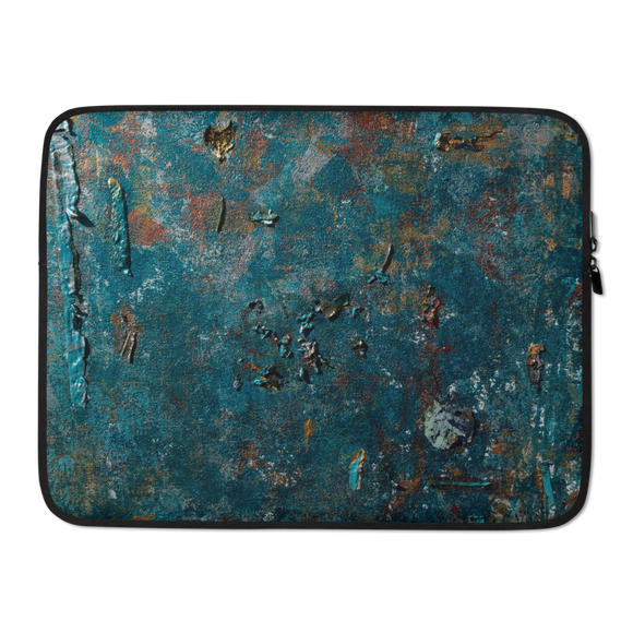 “Fragment of a Rusted Interior Magnified” Laptop Sleeve